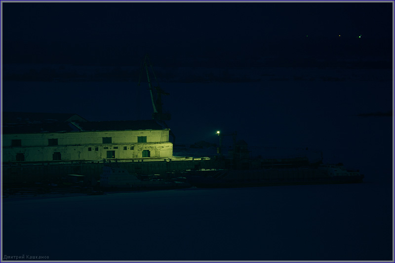 Стрелка. Полночь. Ночное фото Нижнего Новгорода. Фотография Стрелки