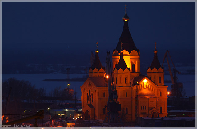 Собор Александра Невского в Нижнем Новгороде. Ночное фото