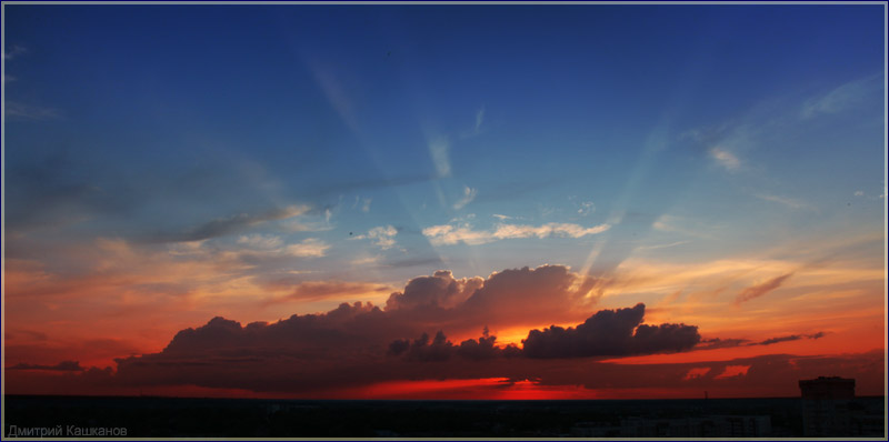 Фото солнечных лучей, проходящих через облака. Фотографии красивых закатов