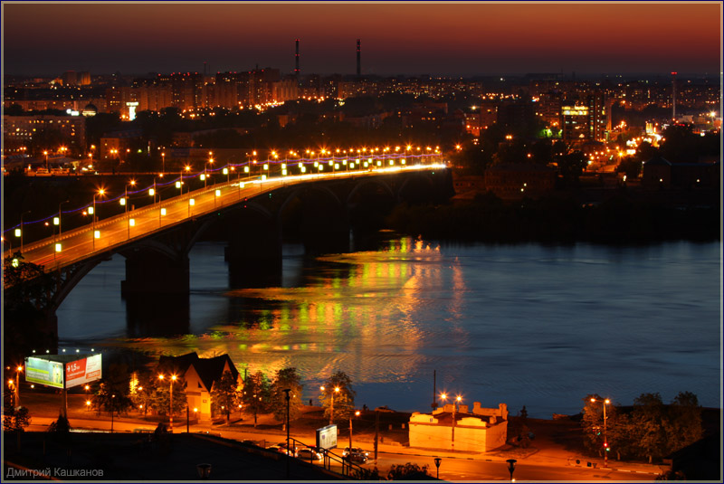 Фото Канавинского моста. Ночной Нижний Новгород