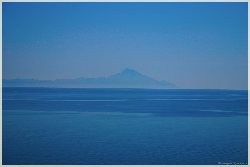 Синяя фотография. Гора Святой Афон