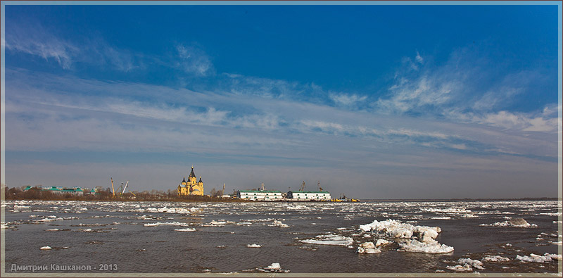 Фото Нижнего Новгорода. Стрелка, ледоход