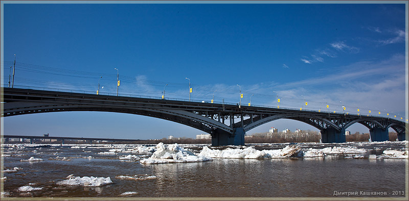 Фото Нижнего Новгорода. Канавинский мост и ледоход на Оке