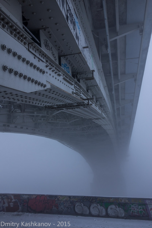 Пролет Канавинского моста в тумане