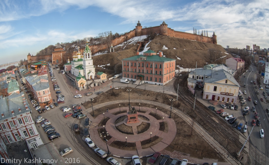 Фото с крыши. Площадь народного единства и Кремль
