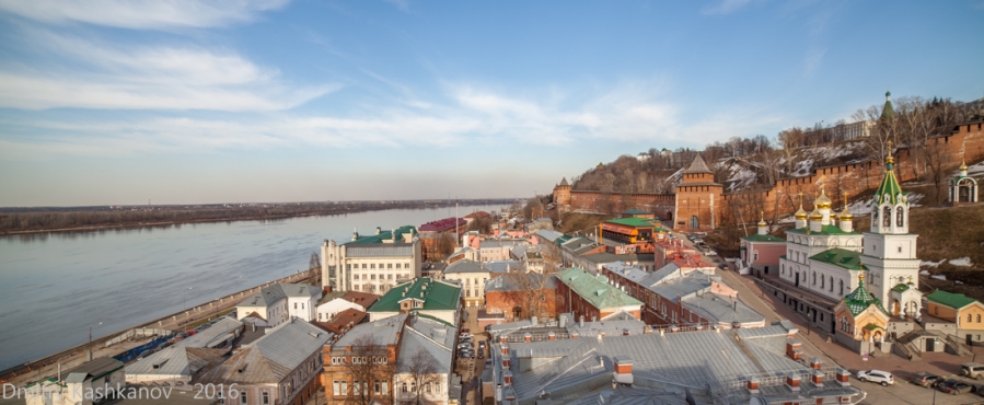 Нижний Новгород. Кремль и Волга. Фото с крыши