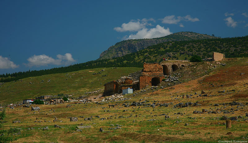 Фотография античного театра. Хиераполис. Турция
