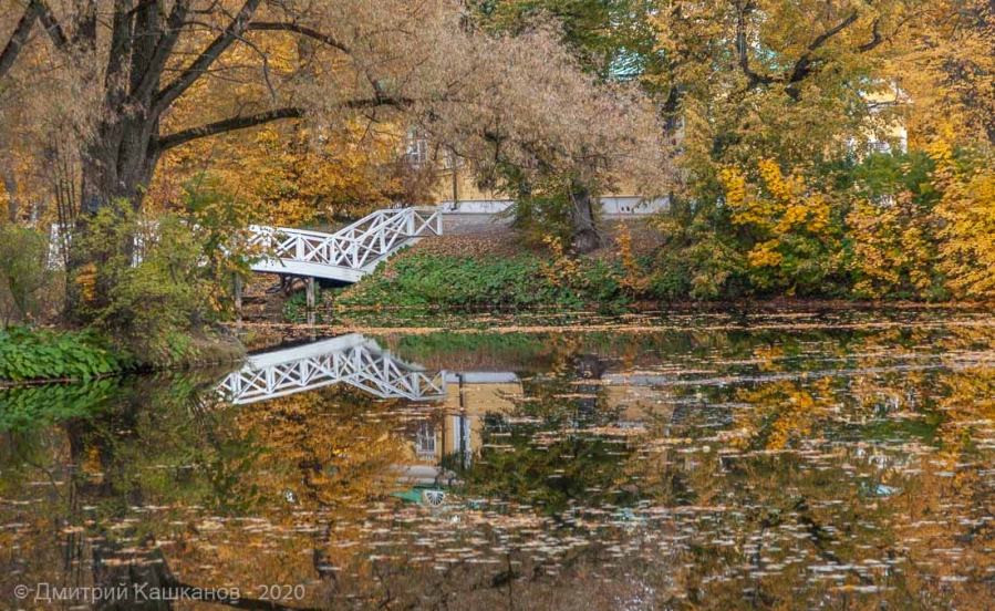 Болдинская осень. Верхний пруд и горбатый мостик