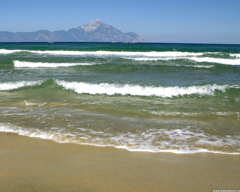 Гора Святой Афон. Эгейское море. Обои на рабочий стол. Скачать бесплатно. Греция. 1280х1024.