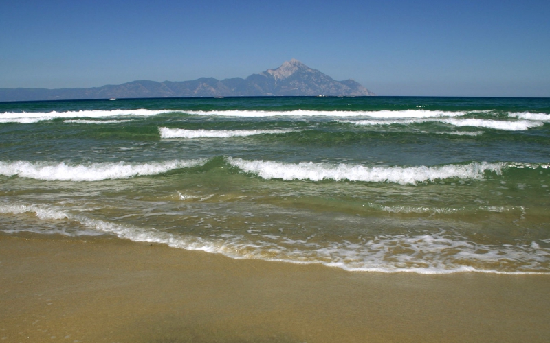 Гора Святой Афон. Эгейское море. Обои на рабочий стол. Скачать бесплатно. Греция. 1440х1024.
