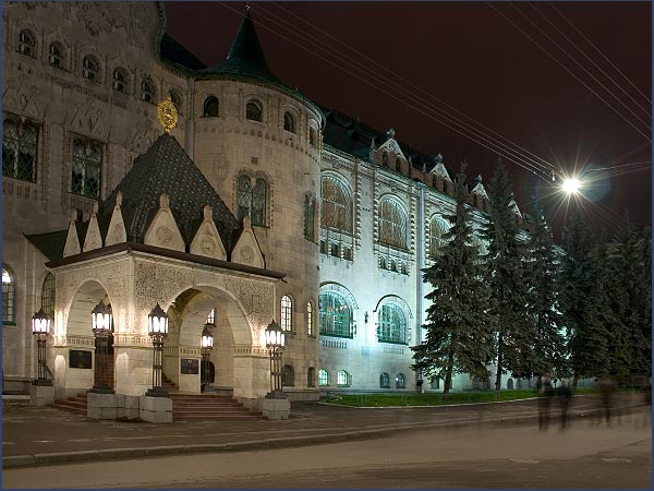 Здание госбанка. Фото ночного города. Достопримечательности Нижнего Новгорода. Фото