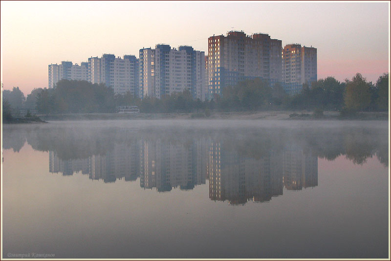 Просто утро. Водный мир. Микрорайон Нижнего Новгорода. Утро в городе. Утренний пейзаж
