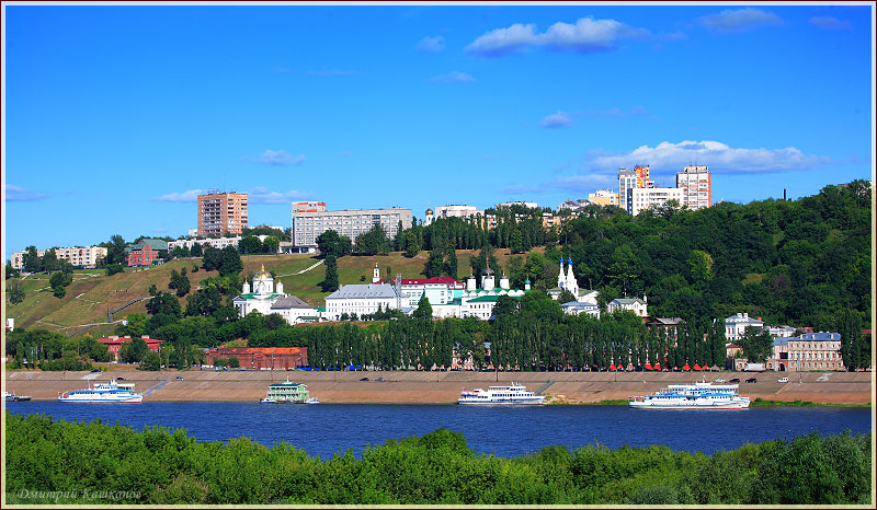 Благовещенский мужской монастырь. Река Ока. фотографии Нижнего Новгорода 