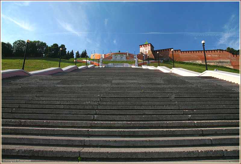 Сколько ступенек на Чкаловской лестнице. Фото Нижнего Новгорода. Городской пейзаж