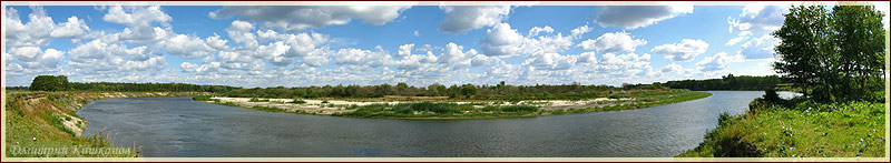 Река Сура. Летний пейзаж. Фото реки. Панорамы высокого разрешения