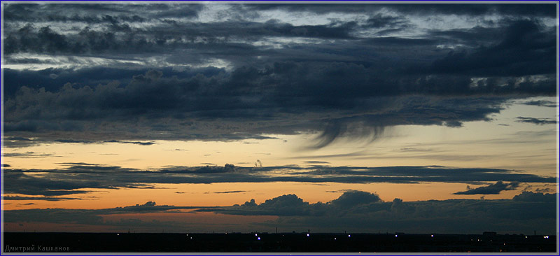 После заката. Перистые облака. Красивые фото закатов