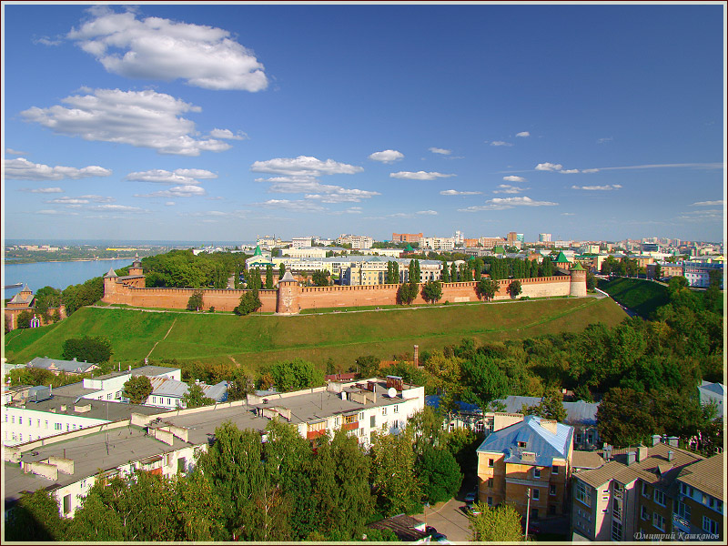 Виды Нижнего Новгорода. Панорама Нижегородского Кремля