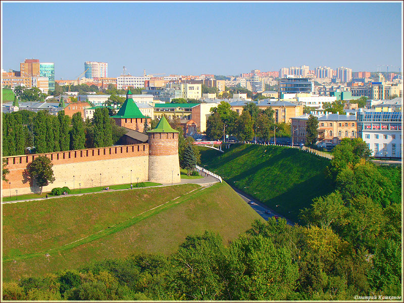 Виды Нижнего Новгорода. Вид на Нижегородский Кремль и центр города